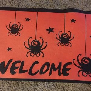 Halloween - Welcome Mat - Orange and Black